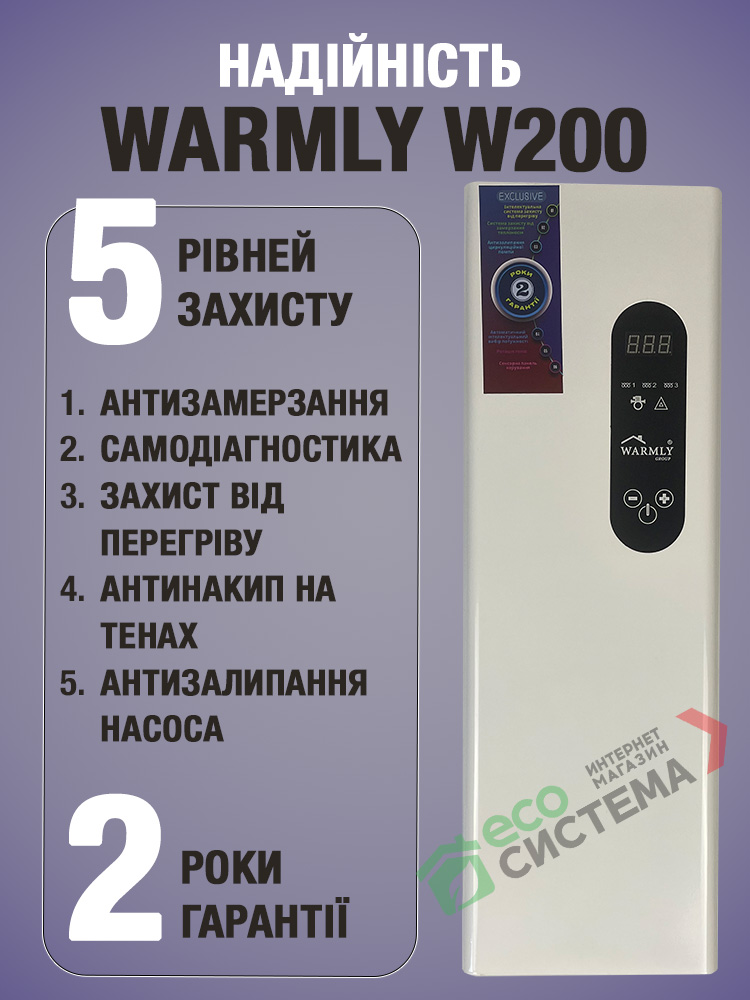 Електричні котли Warmly W200 надійність
